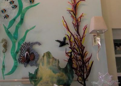 Mantle View of the �Coral Gardens w Dichroic Glass