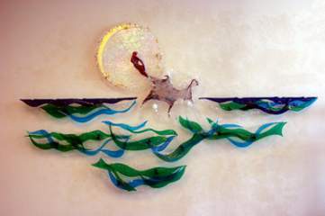 Mermaid Glass Art with Dichroic Glass