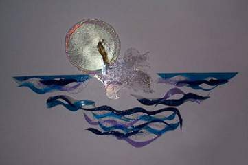 Mermaid Glass Art from Dichroic Glass